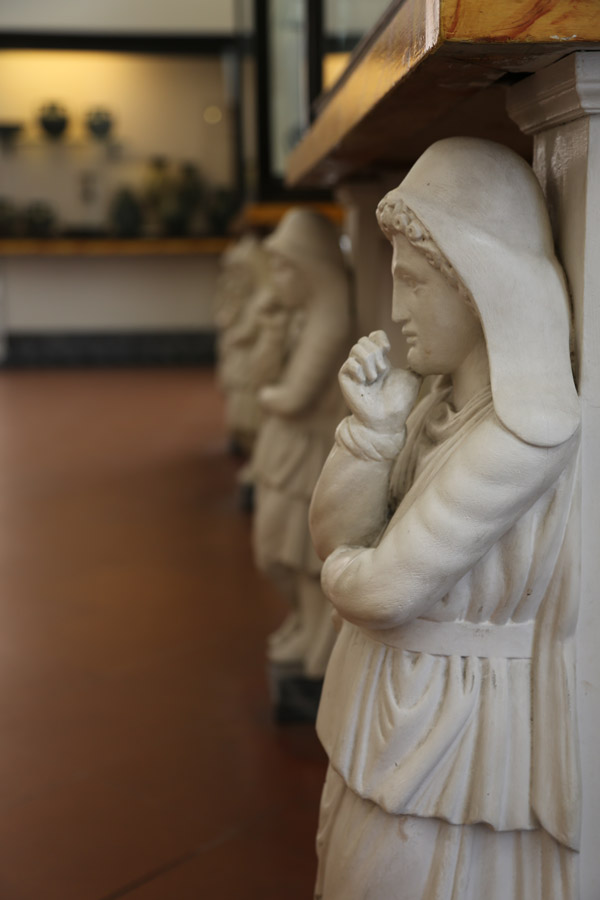 Marble statues Naples Museum Italy for Kids