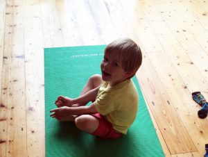 Sam Eagle at breakfast and cosmic kids yoga